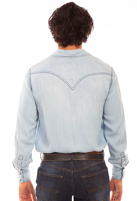 Light Blue Denim Shirt - Scully - SHSY11