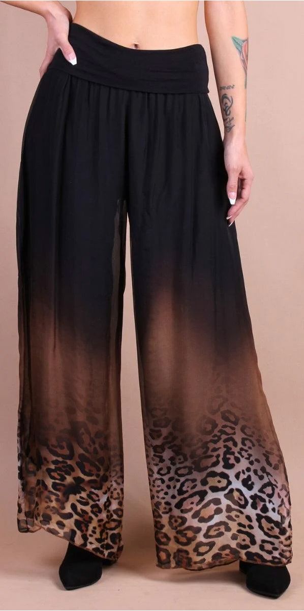 Animal Print Silk Ombre Pant - GG9992AO