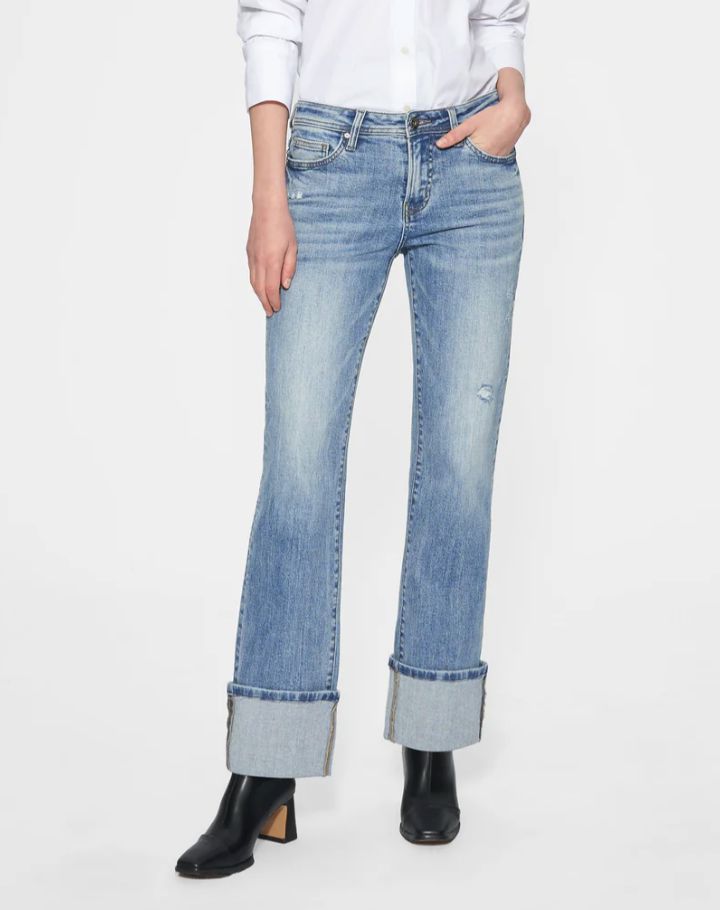 Bayeas Flora - Mid Rise Cuffed Jean - Stellar