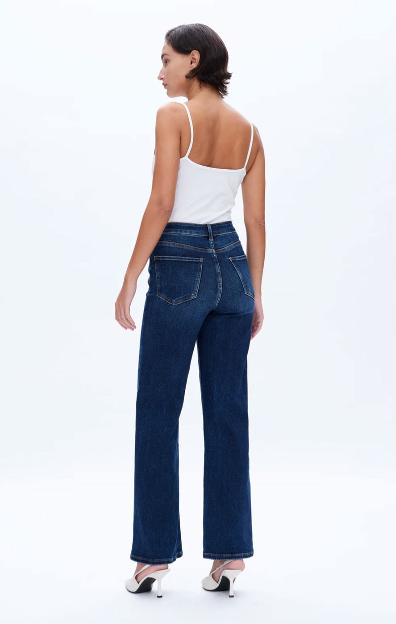 Bayeas High Rise/Wide Leg Jeans - Deep Sea - BY8136