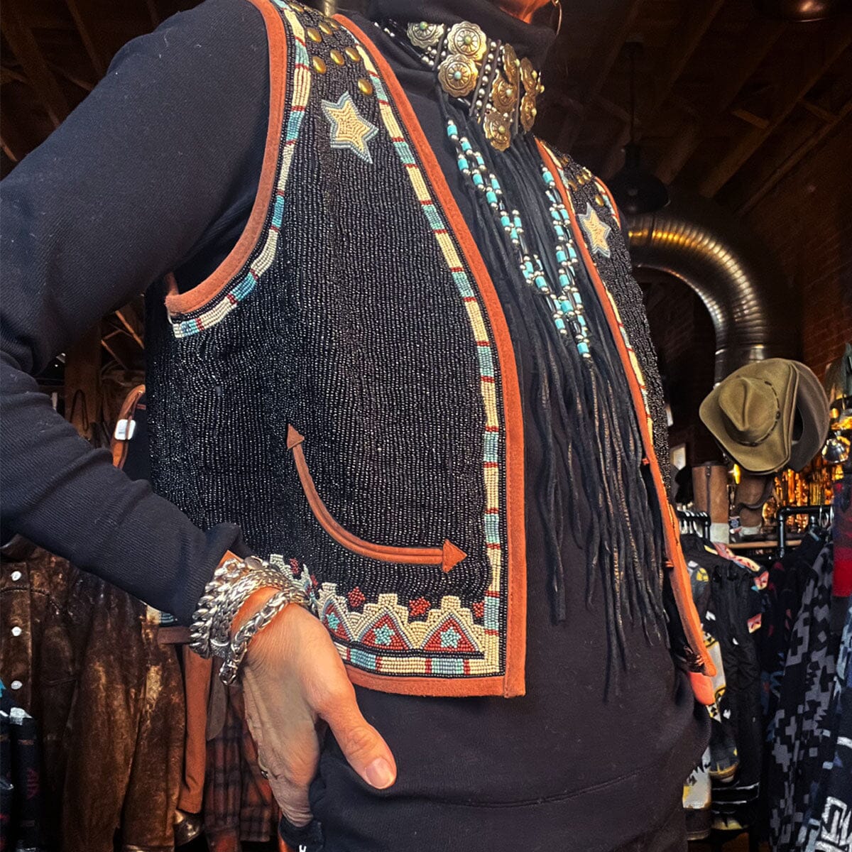 Before Barbed Wire Vest - Double D Ranchwear - V1038