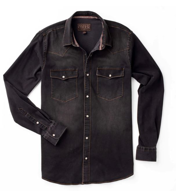 Bisley Washed Black Denim Men's Shirt - SHMC1