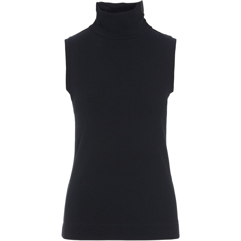 Black Sleeveless Hi-Neck Top - 71003B