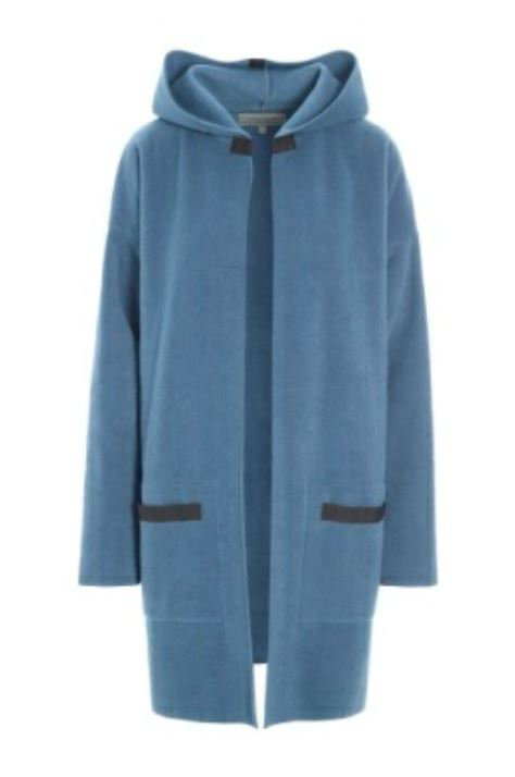 Dusty Blue Fleece Cardigan - 7118DB