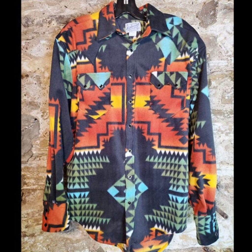 Fleece Shirt - Black/Orange - Rockmount Ranchwear - SHRM2