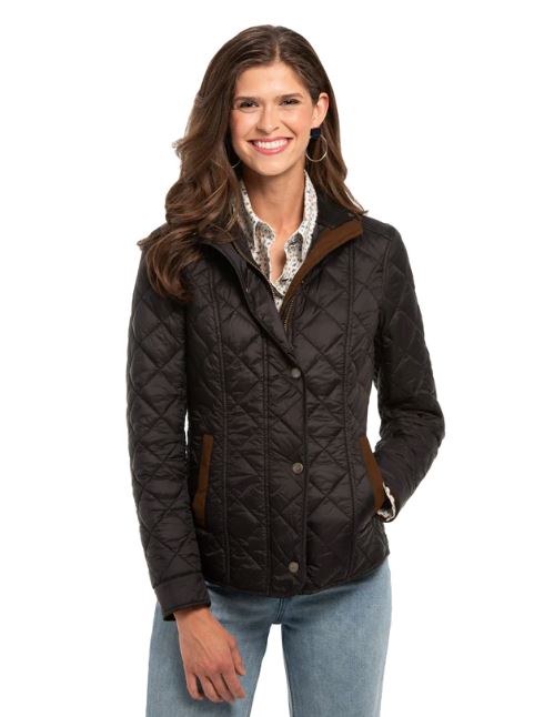 Georgia Quilted Nylon Jacket - Black - JKMC2