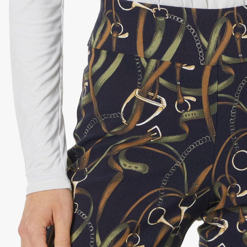 Horse Tack/Bit Print Pull-On Pant - P507