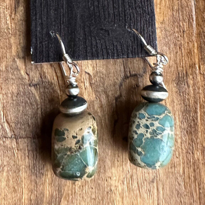 Impression Jasper/Sterling Earrings - ESZ255