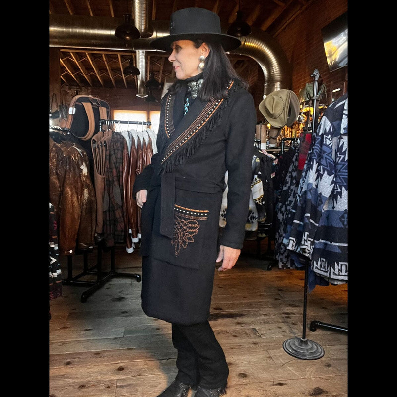 Last Stage To Salt Flats Coat - Black C3361B - Double D Ranchwear