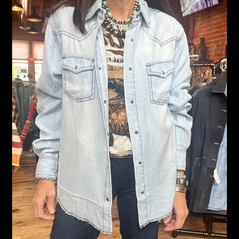 Light Blue Denim Shirt - Scully - SHSY11