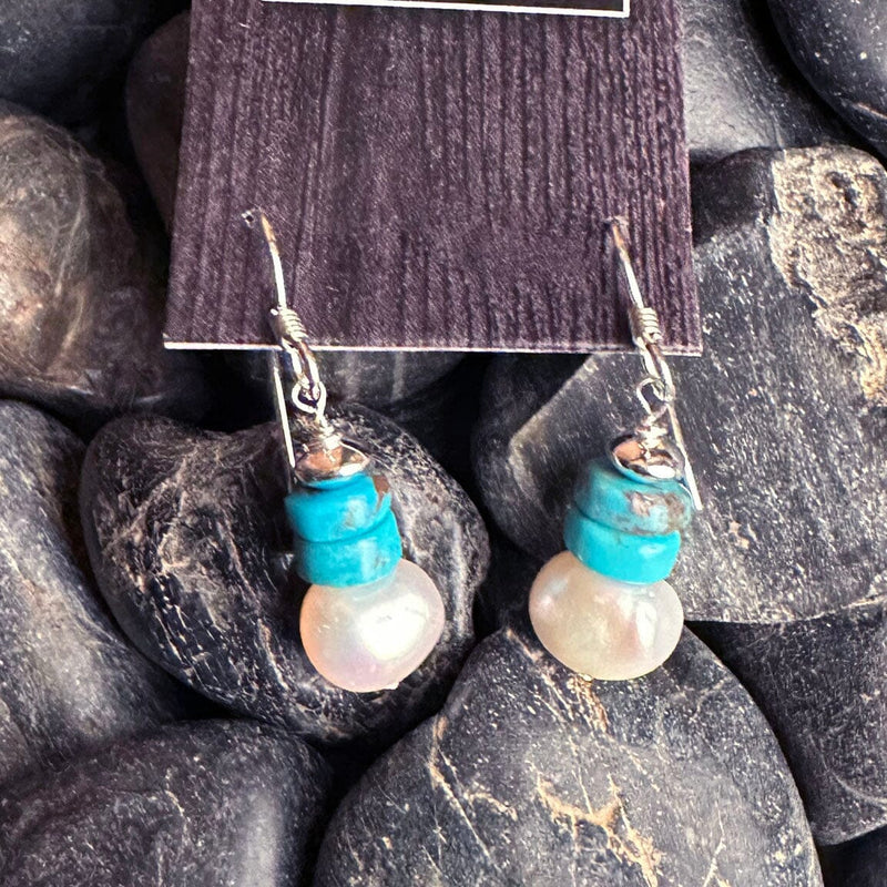 Pearl/Turquoise Earrings - ESZ256