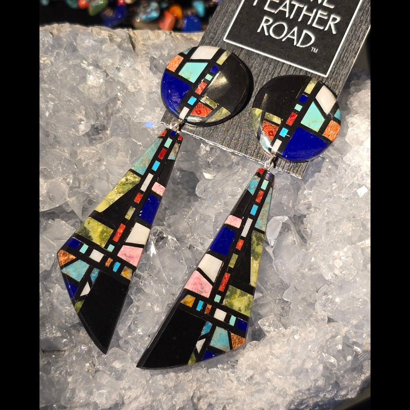 Santa Domingo Inlaid Earrings - ECTN-4