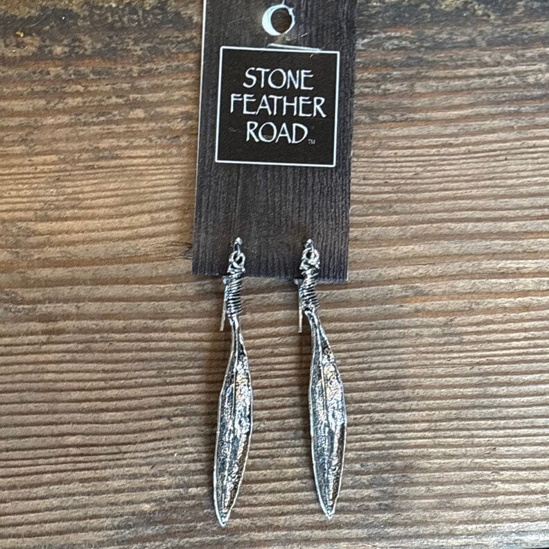 Sterling Feather Earrings - ELM4