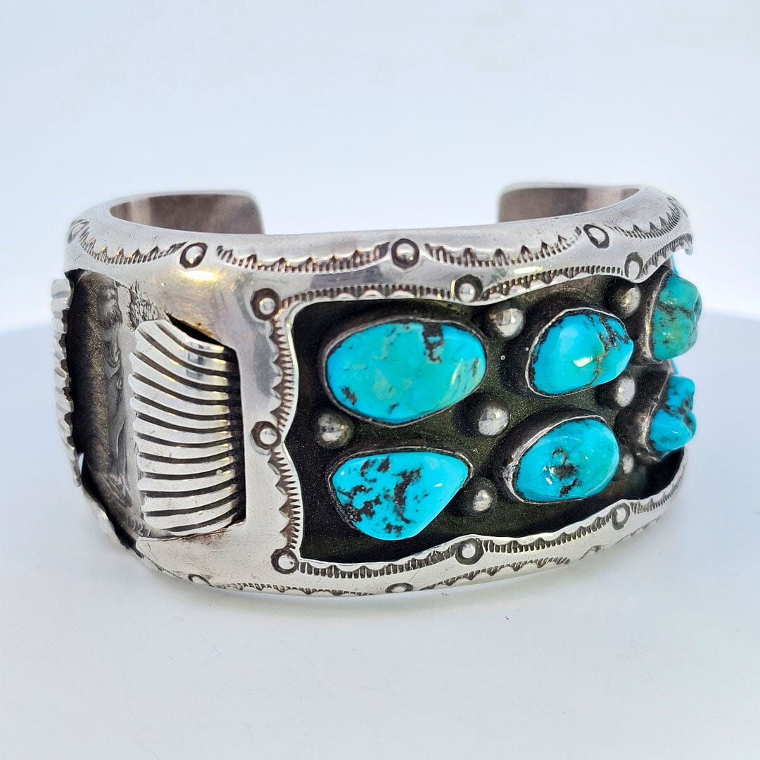 Sterling Silver Cuff With Silver Half Dollar - B. Touchine - CVO2