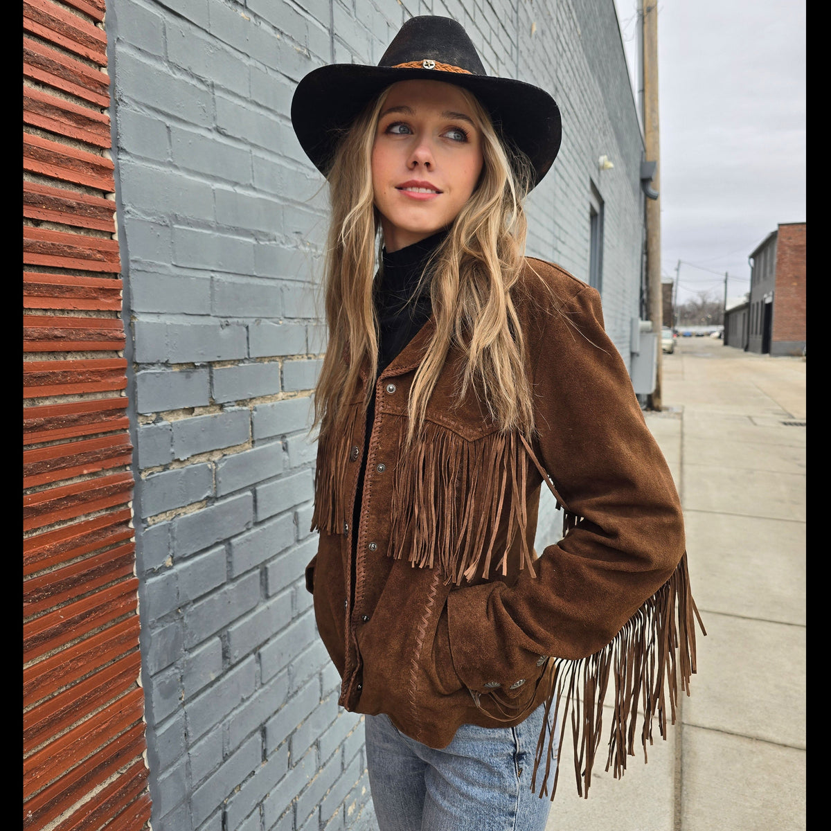 Suede Fringe Jacket - Cafe Brown - Scully - JSY37