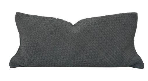 Woven Suede Lumbar Pillow - PHE8