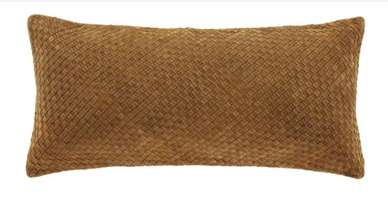 Woven Suede Lumbar Pillow - PHE8