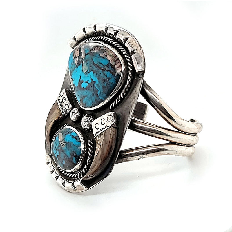 2-Stone Turquoise Cuff - CMH70