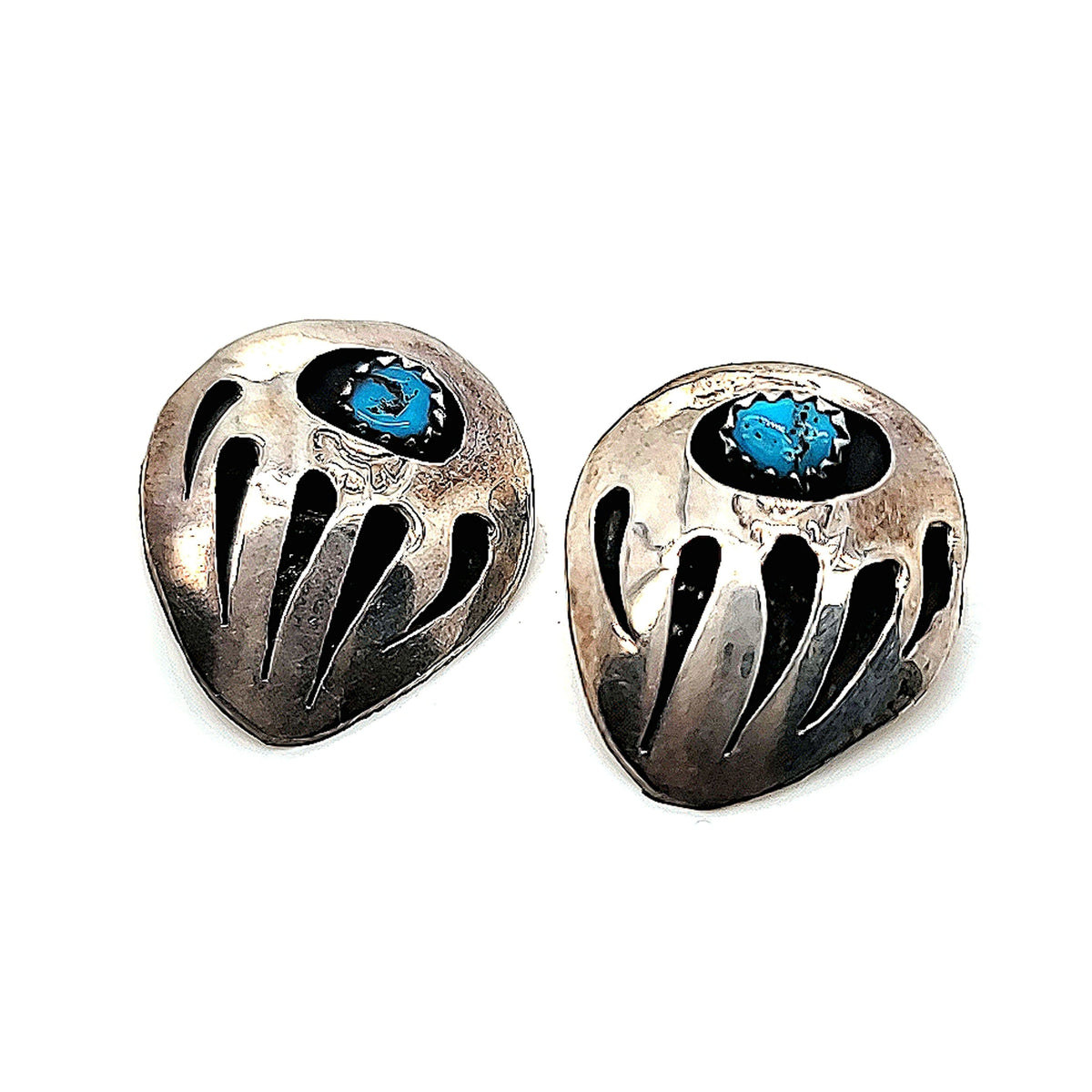 Bear Paw Clip Earrings - E217