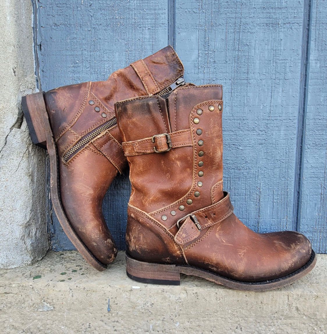 Brown Low Moto Boot - BTLB10