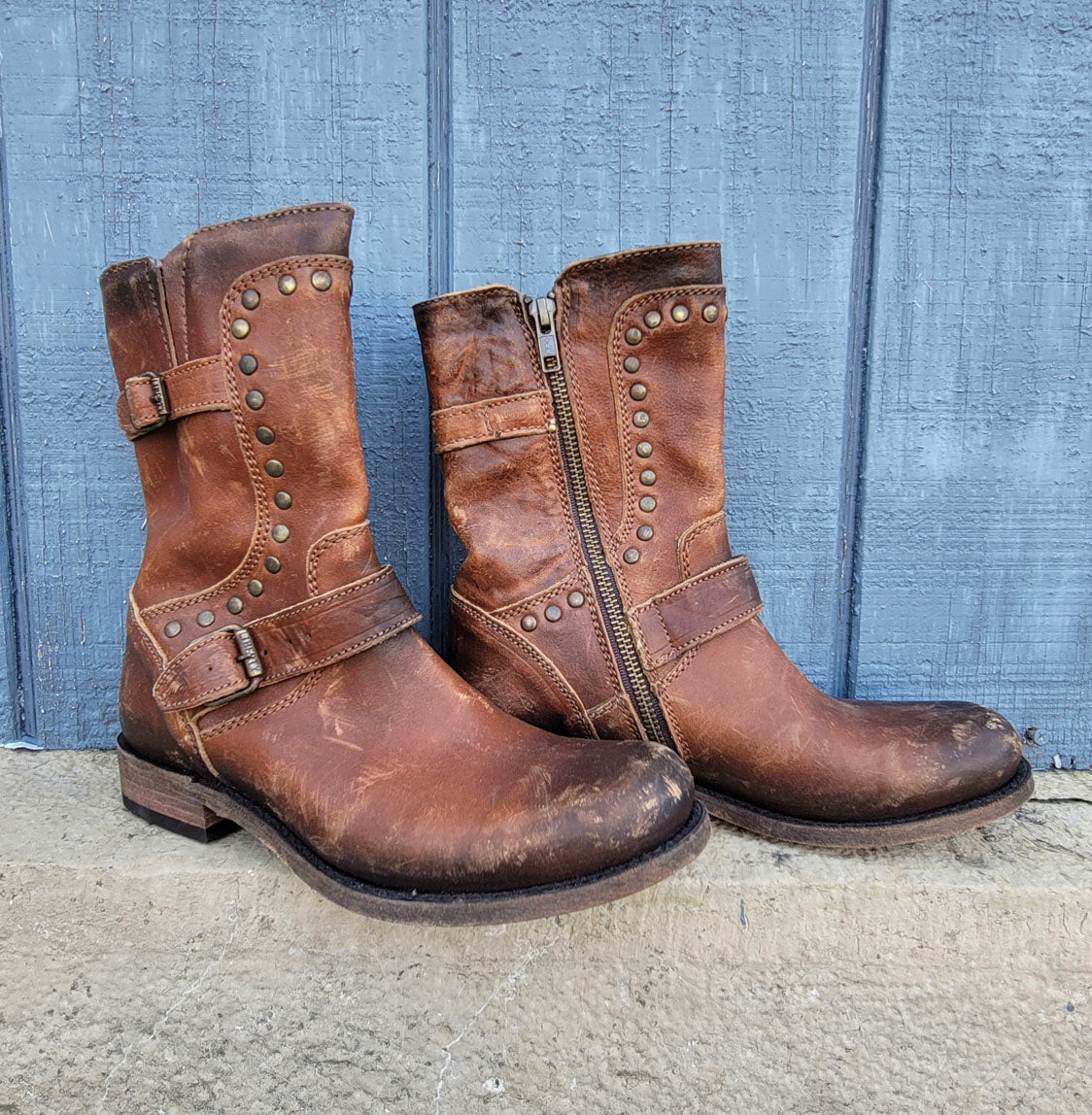 Brown Low Moto Boot - BTLB10