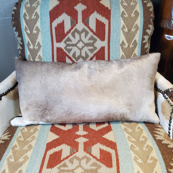 Small Taupe Lumbar Pillow - PCH13-A - STONE FEATHER ROAD