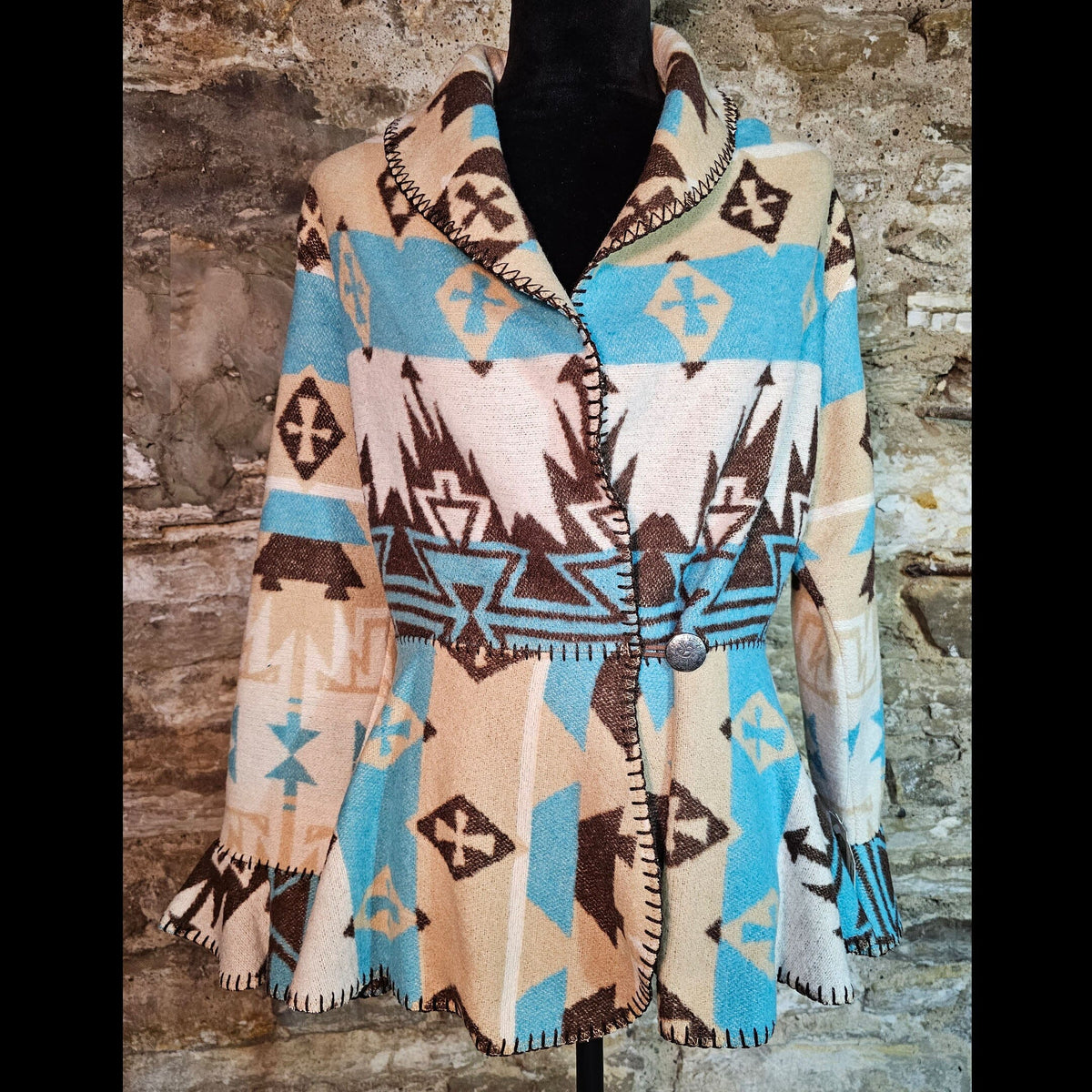 Flounce Coat - Monte Turquoise - Rhonda Stark - RSF-MT