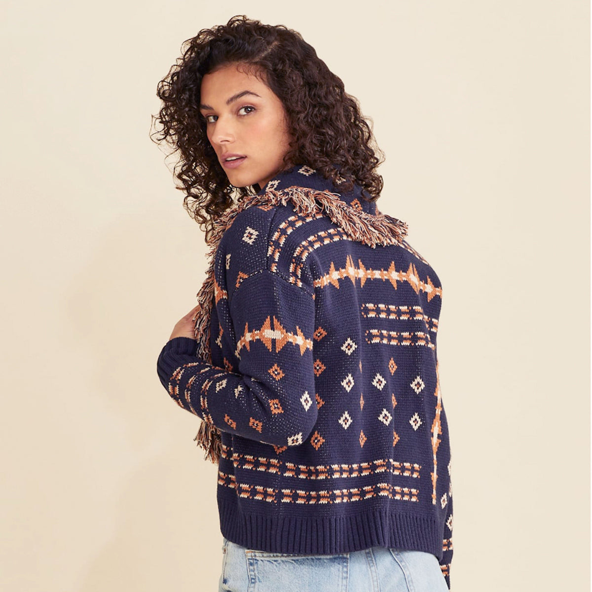 Fringe Navy Cardigan - Pendleton - WPD2