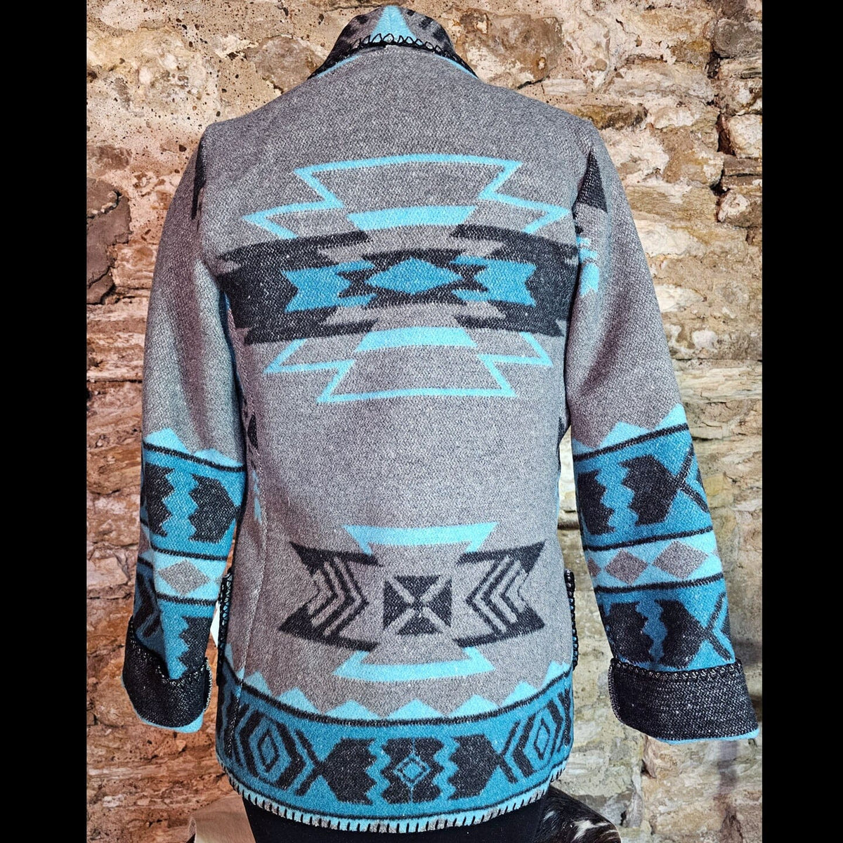 Long Blazer - Turquoise Chippewa - Rhonda Stark - RSB-CQ