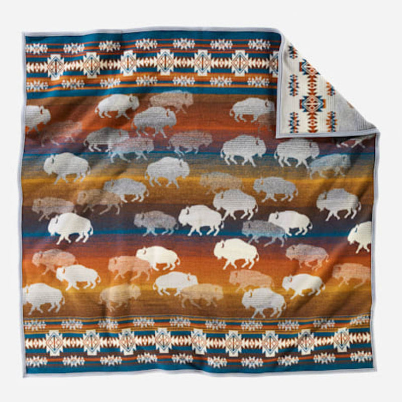 Pendleton Prairie Rush Hour 64"x64" Throw Blanket - Gray - THPD1-G