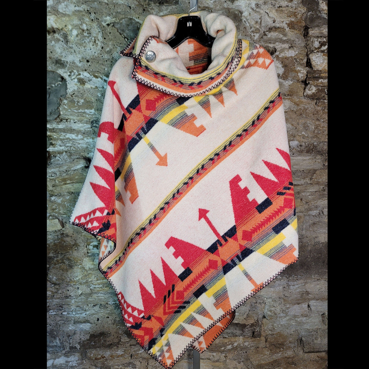 Poncho Button Collar - Bryce Canyon - Reversible - Rhonda Stark - RSPN-BC