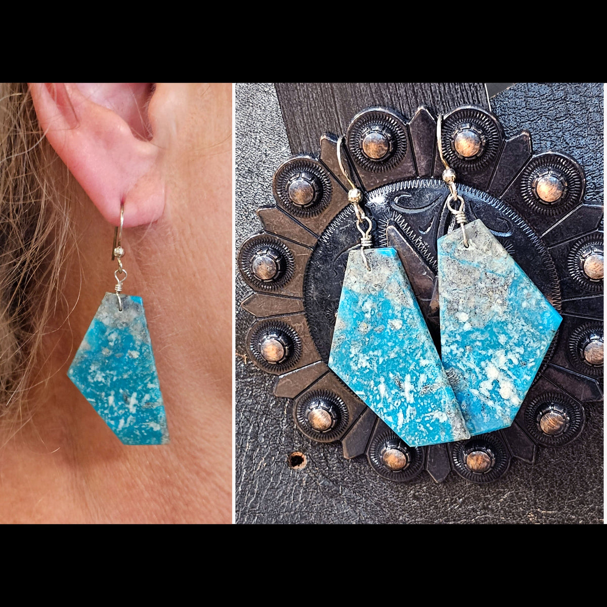 Stone Slab Earrings - ECB1-K