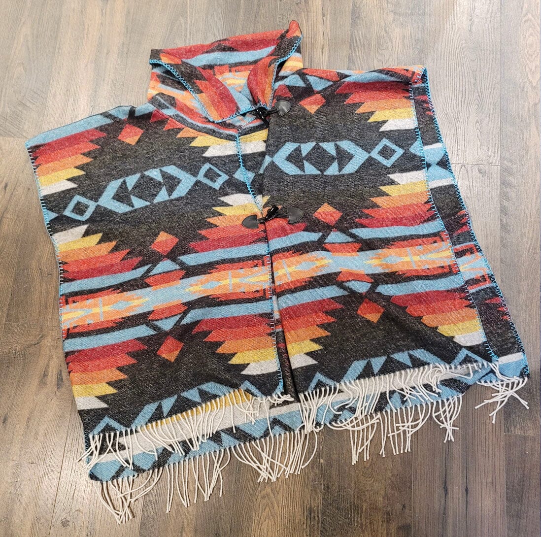 Toggle Cape - Navajo Fringe - Rhonda Stark - RSTG-NVF