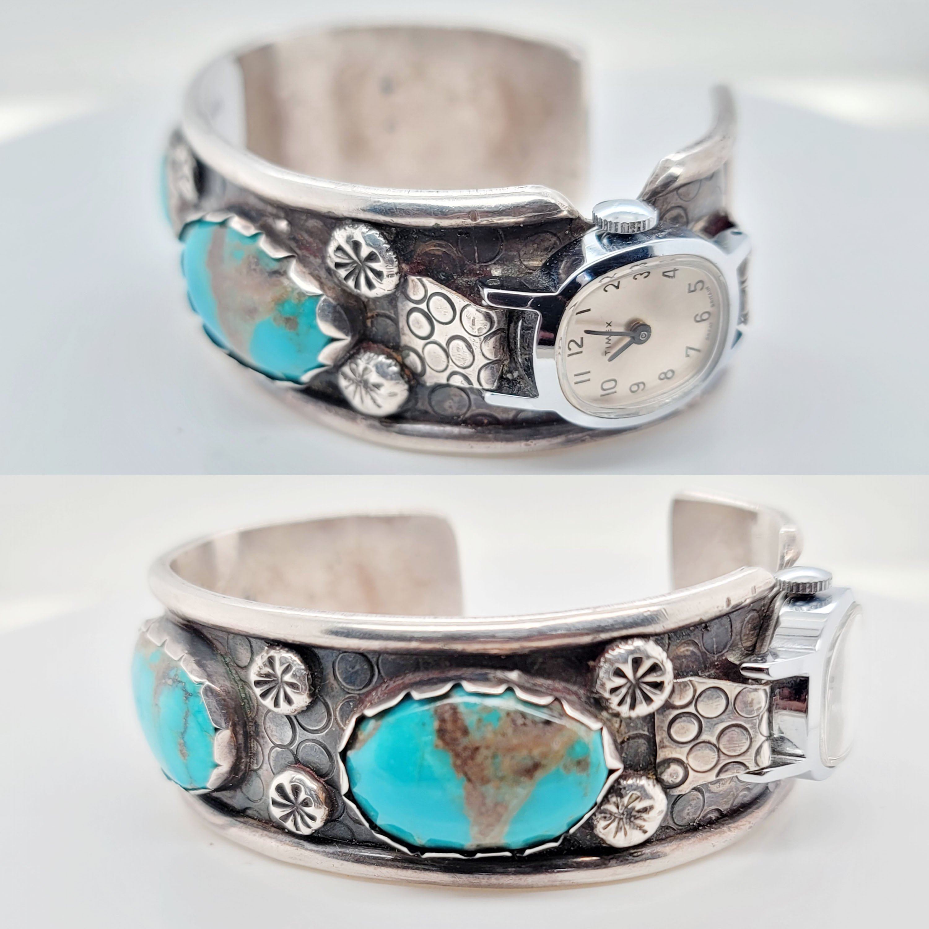 Turquoise cuff watch bracelet sale